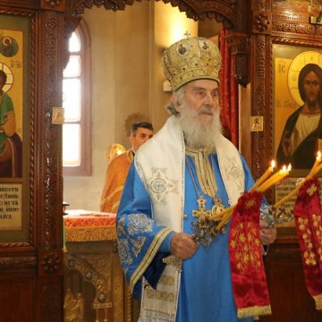 Patriarhul Irineu al Serbiei a slujit de Sfintii Petru si Fevronia