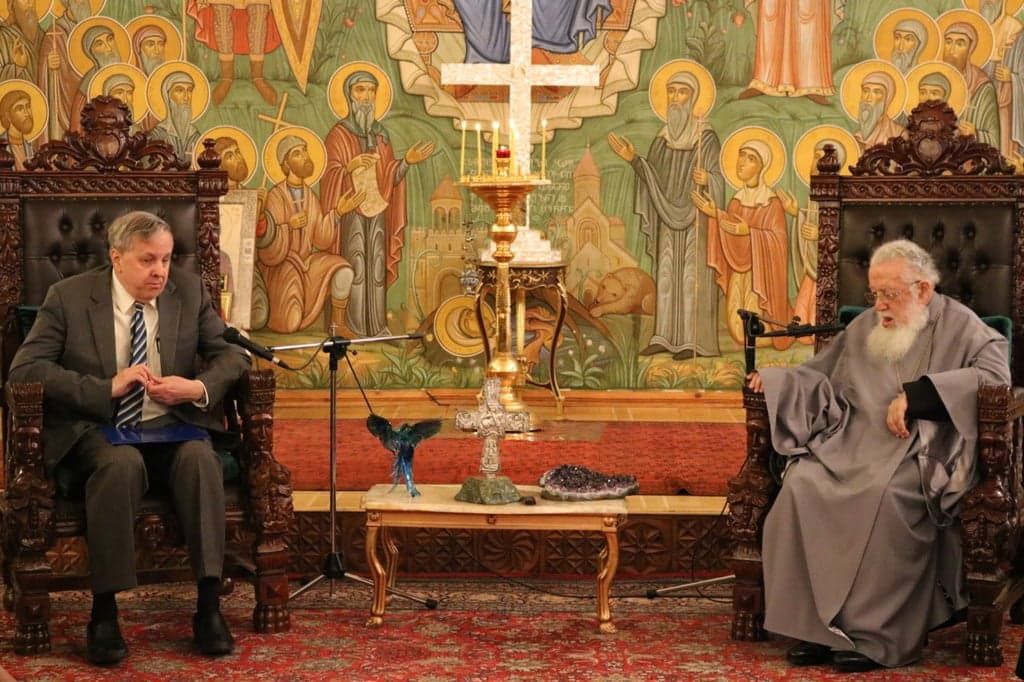 Patriarhul Ilia și Ambasadorul SUA