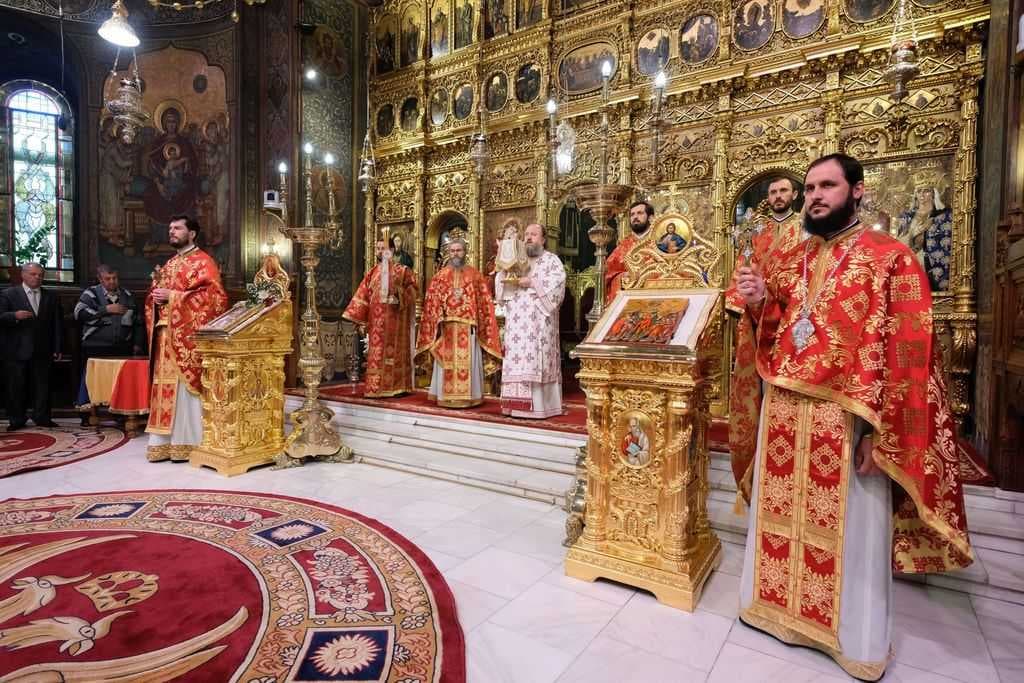 His Grace Bishop Timotei of Prahova celebrates Divine Liturgy on the Feast of the Ascension of the Lord