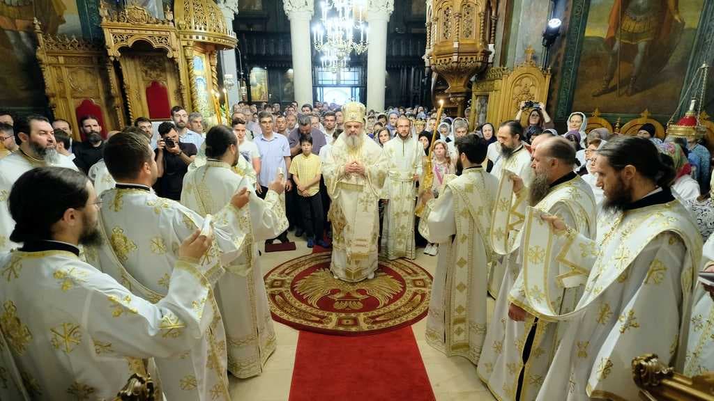 Patriarch Daniel at the Patronal Feast of St Anthimos Monastery 2017