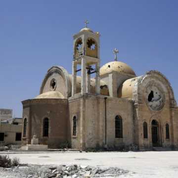 Church affected by war, bombing