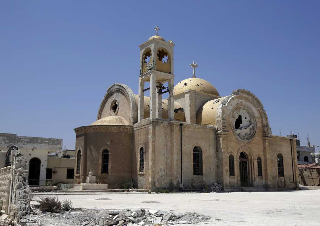 Church affected by war, bombing