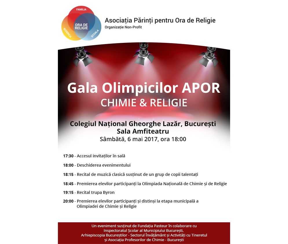 Afis - Gala Olimpicilor APOR