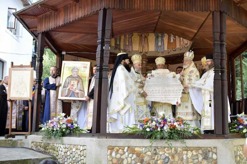 Proclamarea canonizării Sfântului Cuvios Pafnutie - Pârvu Zugravul la Mănăstirea Robaia