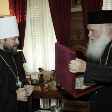 Arhiepiscopul Atenei invitat de Mitropolitul Ilarion Alfeyev in Rusia