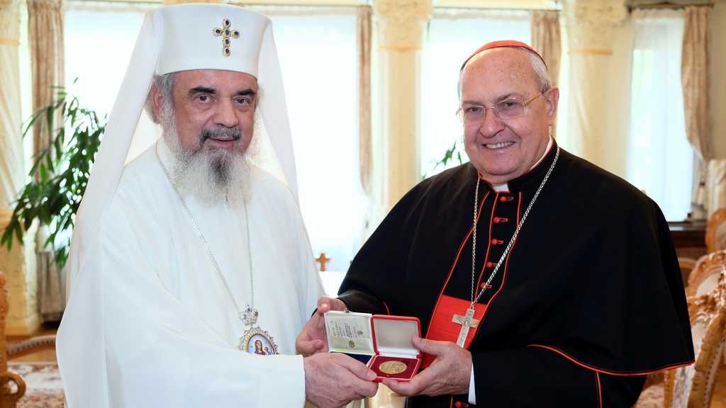 Patriarhul Daniel l a primit pe Cardinalul Leonardo Sandri la Patriarhia Romana 1a
