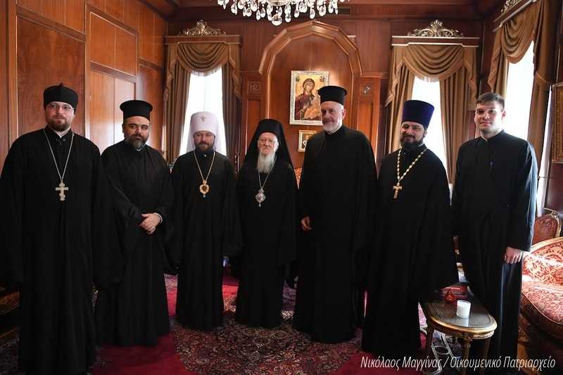 Patriarhul Ecumenic Bartolomeu Mitropolitul Ilarion de Volokolamsk