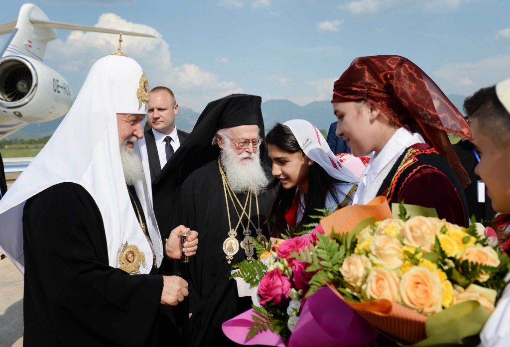 Patriarhul Kirill al Moscovei primit la Tirana de Arhiepiscopul Anastasie
